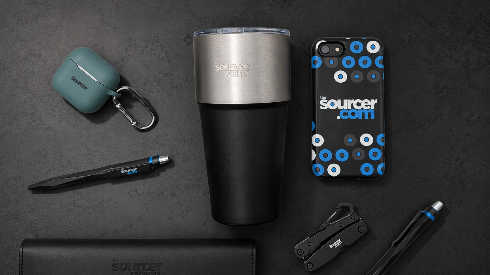 A selection of branded merchandise